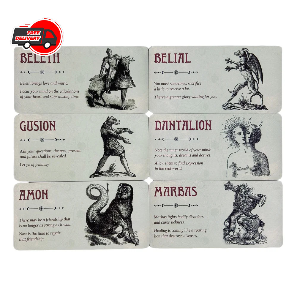 Demon Of The Day Tarot Cards 40 Card Deck English Oracle Divination Game