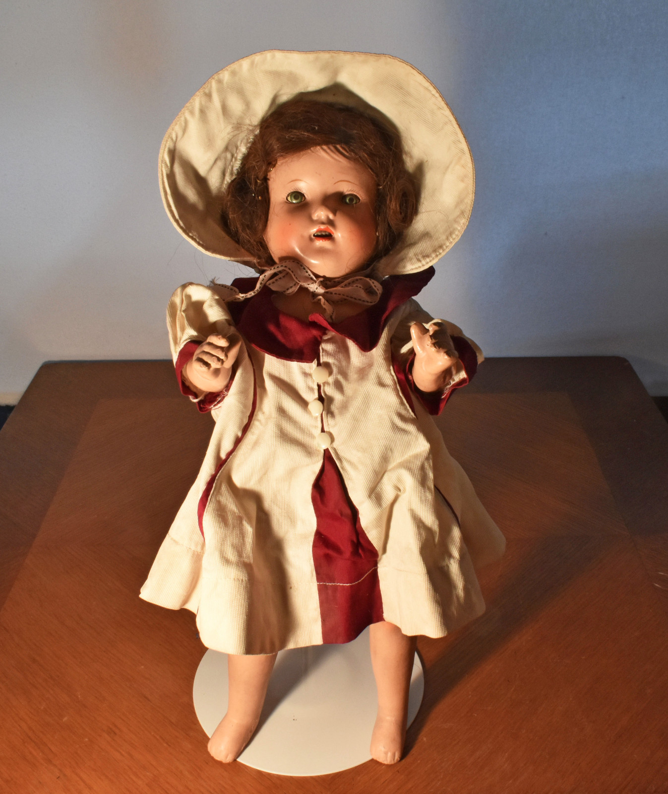 Antique Paranormal Creepy Haunted Looking 17″ Composite Sleepy Eye Baby Doll