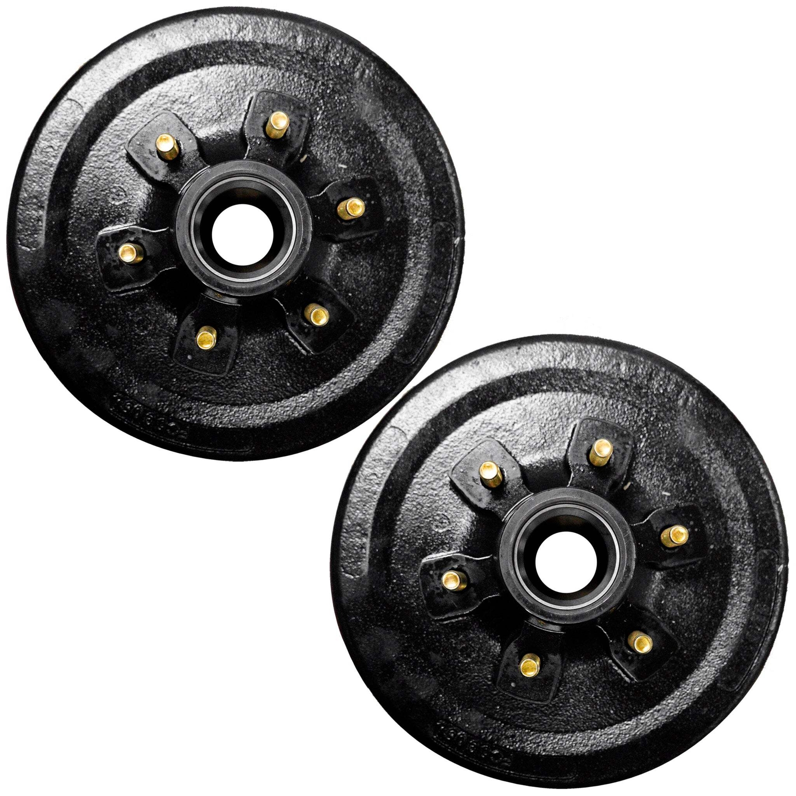 (2) 12 in. X 2 in. Trailer Brake Hub Drum 6 on 5.5″ 6000 lbs Axle 6 on 5 1/2″