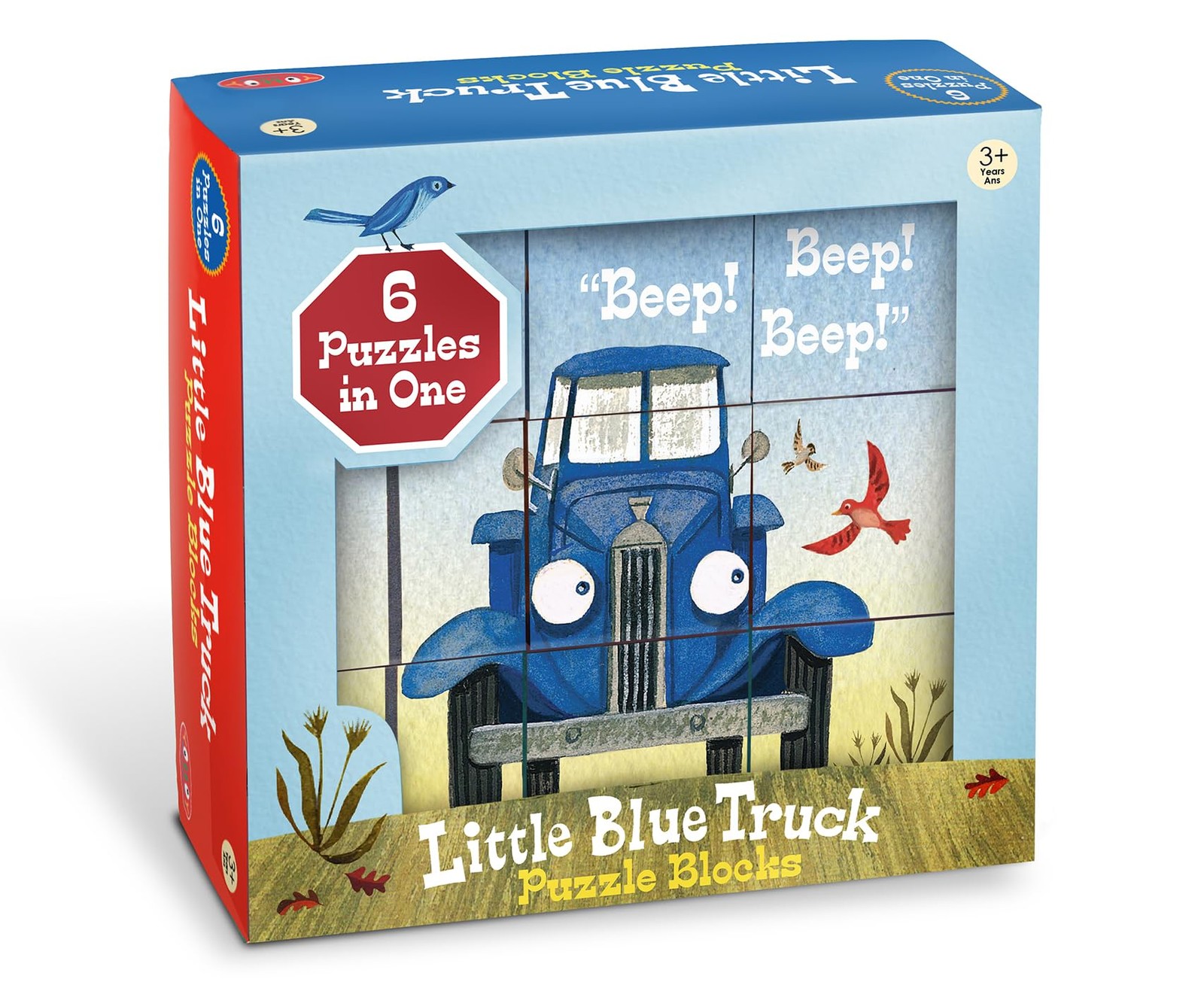 YOTTOY Little Blue Truck Stacking Puzzle Blocks 6-in-1 Early Learning Interactiv