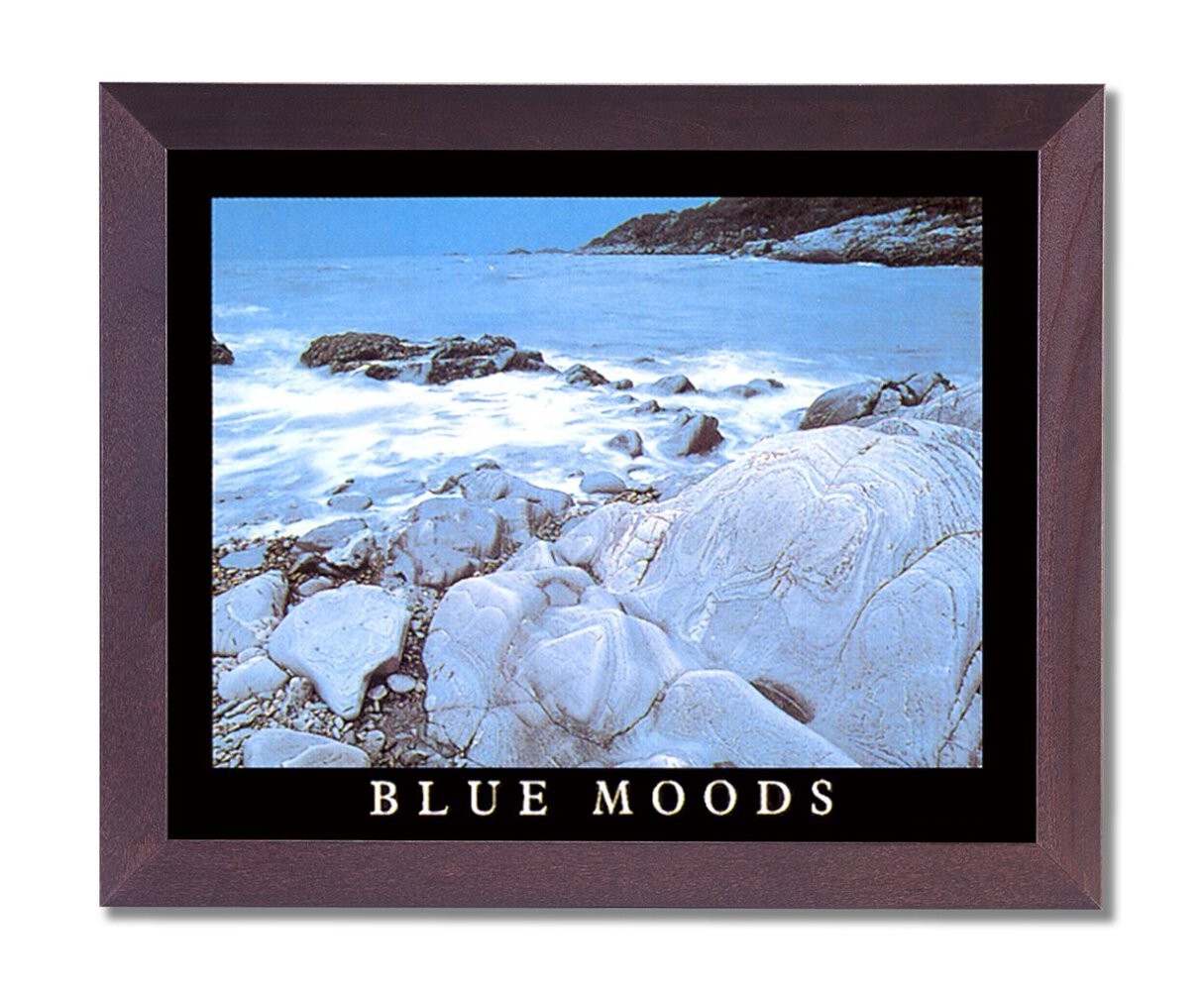 Ocean Lake Shore Beach Wall Decor Landscape Picture Framed Art Print