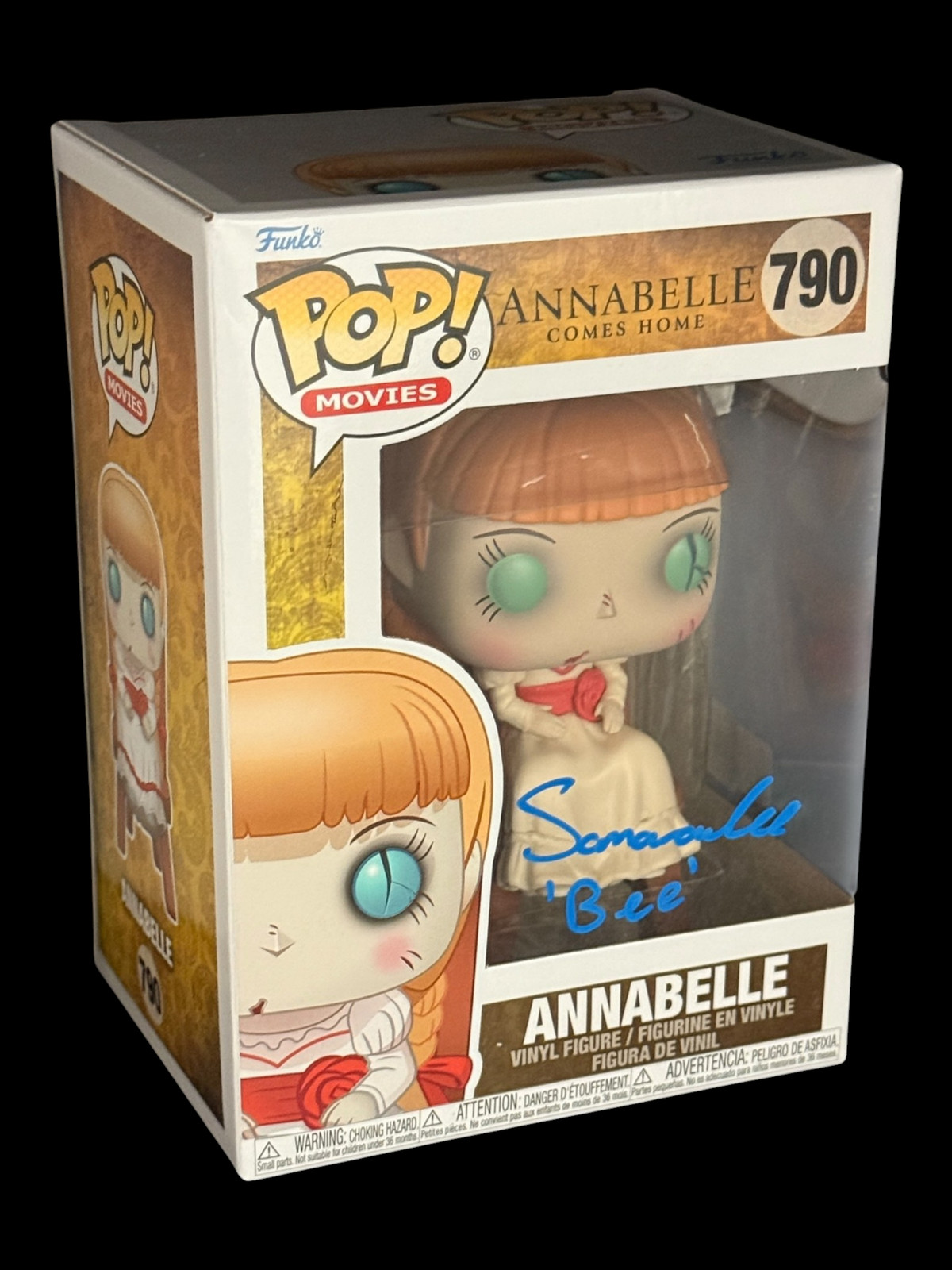 Samara Lee signed Annabelle Comes Home Annabelle Funko Pop! 790 Dark Blue