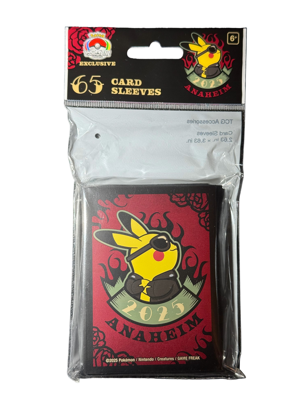 Anaheim Pikachu Sleeves Pokemon Worlds 2025 US SELLER
