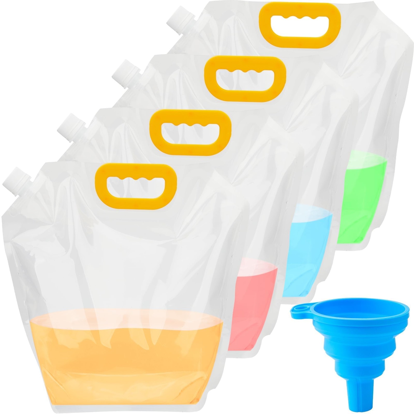 Omoojee Collapsible Water Container 4-Pack, 1.3Gallon/5L Portable Black