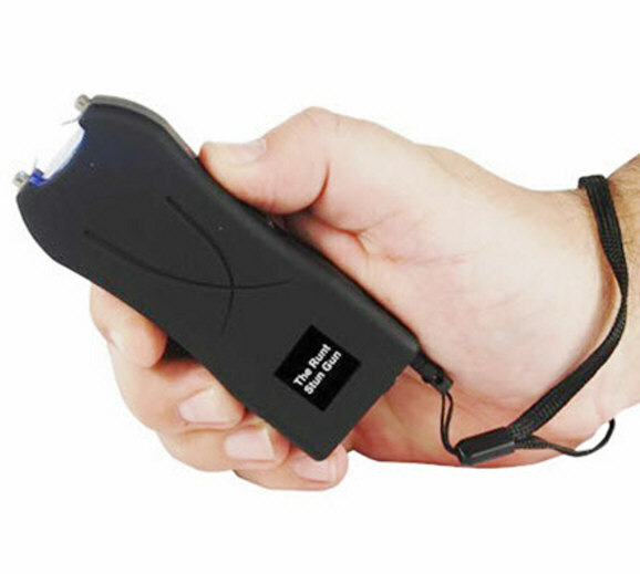 Stun Gun Black 80 MILLION Volts Bright LED, Wrist Disable Pin RESTRICTED NEW@