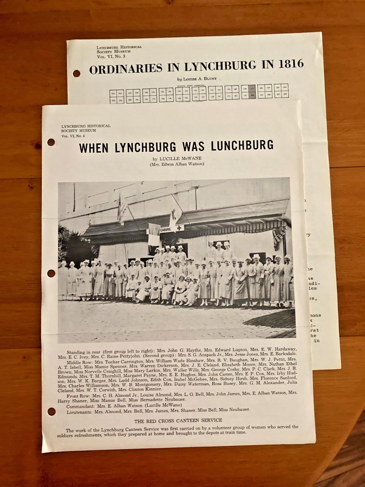 Lynchburg, VA Historical Society Newsletters 1968/1972 collection of 8 VG
