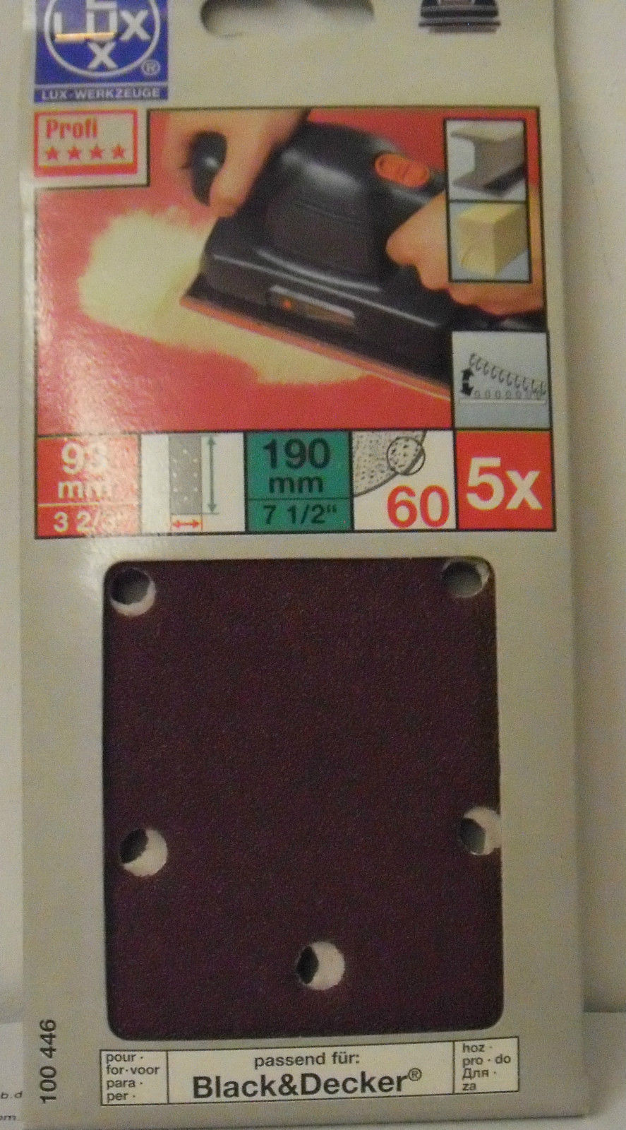 Sandpaper for Black & Decker Ka Orbital Sander 3 21/32×7 15/32in 60 Grain