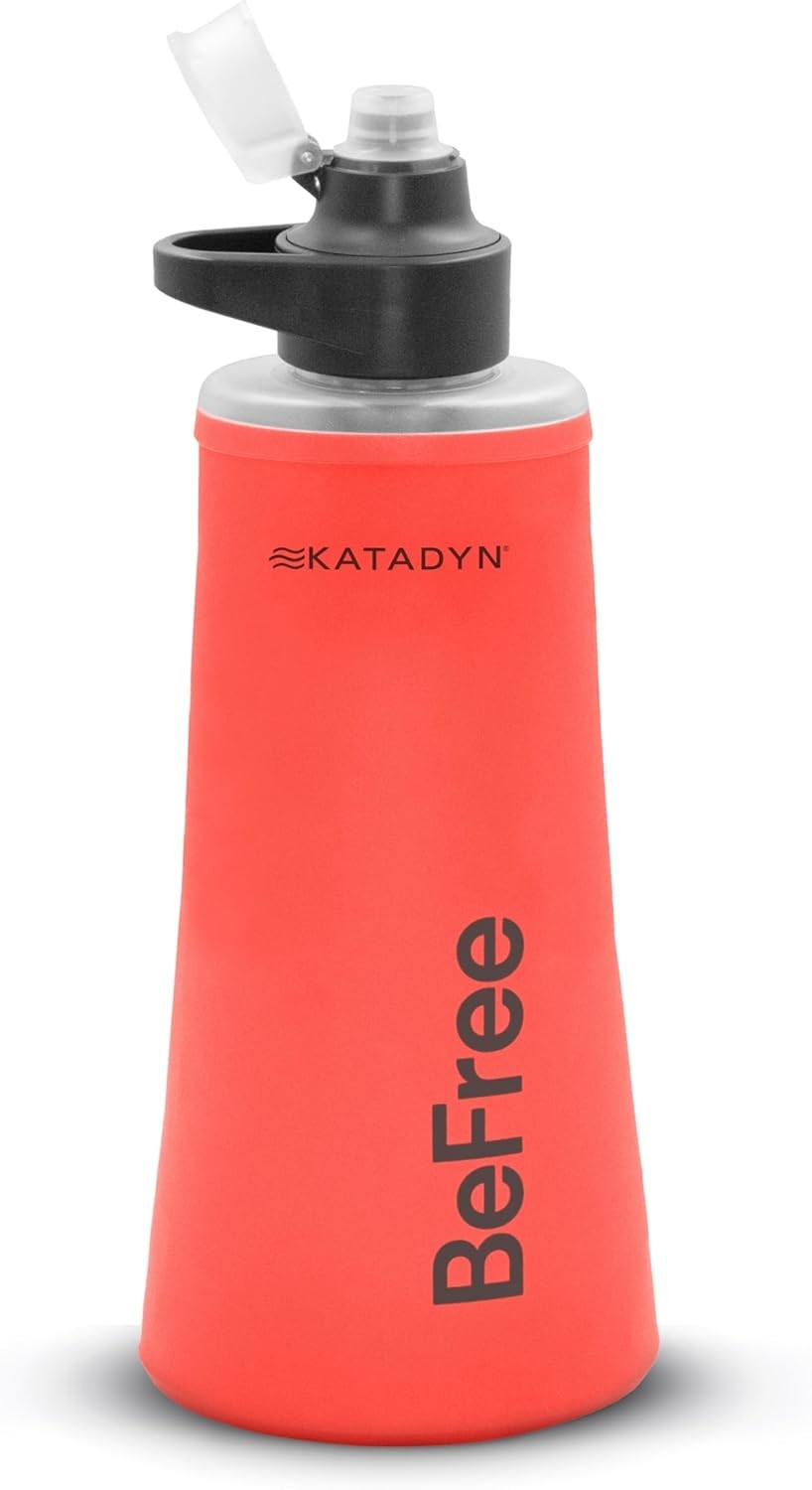 Katadyn BeFree 1L Lightweight Collapsible Water Filter Bottle for Outdoors