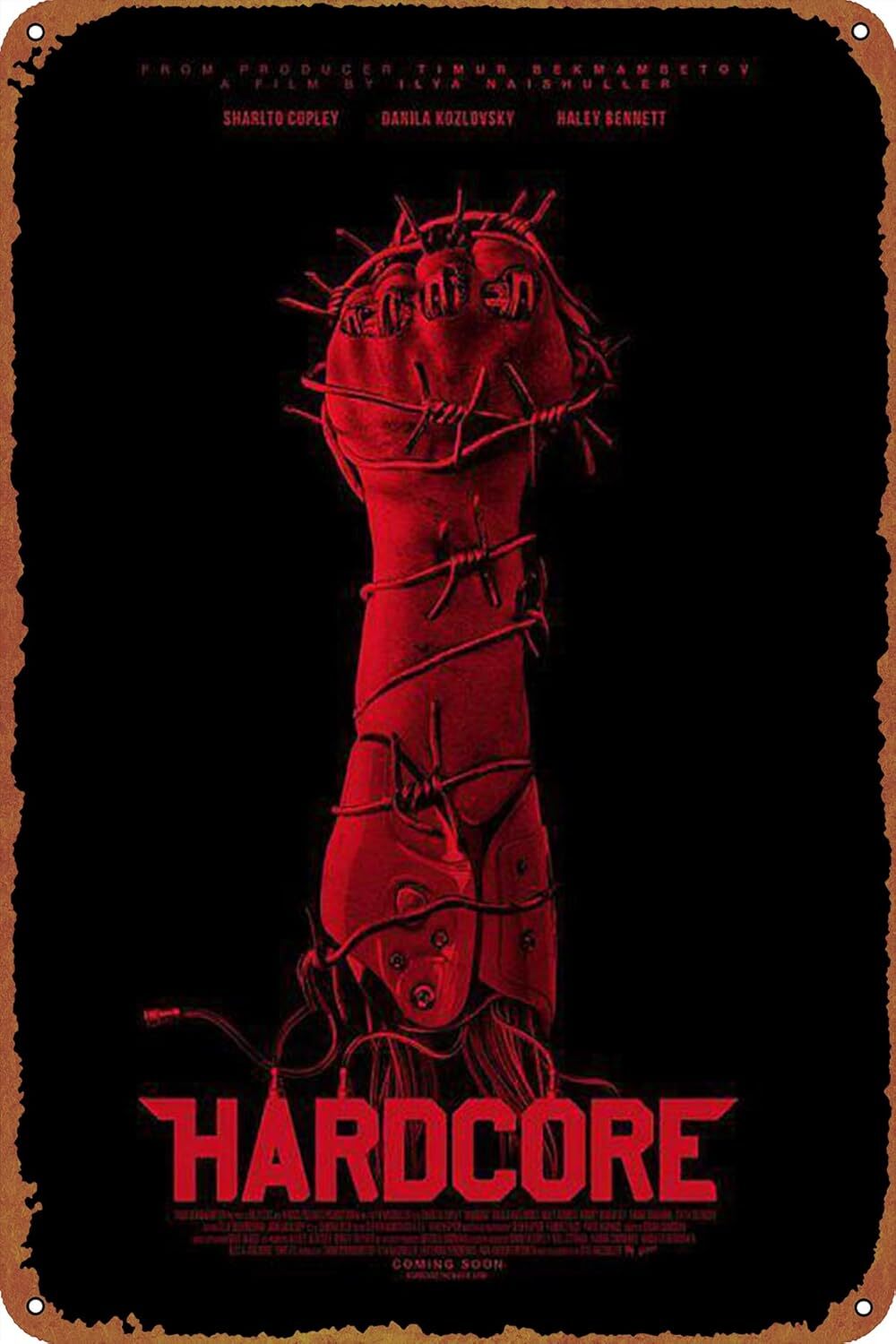 Hardcore Henry Tin Sign Retro Metal Poster Art Wall Home Decor 8×12 Inches