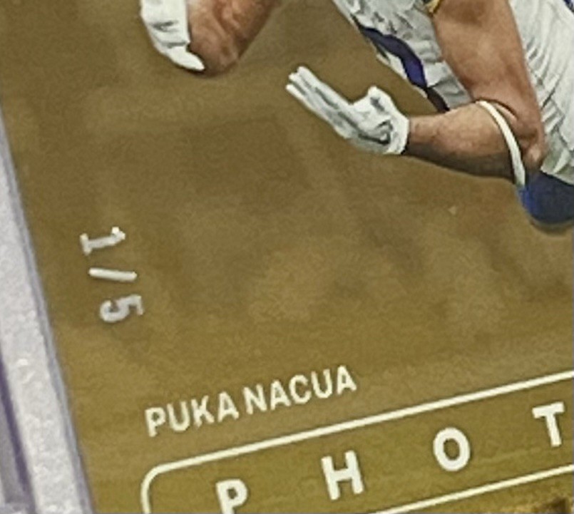 Puka Nacua Rare Panini Insert – LA Rams Rookie Star SP /5