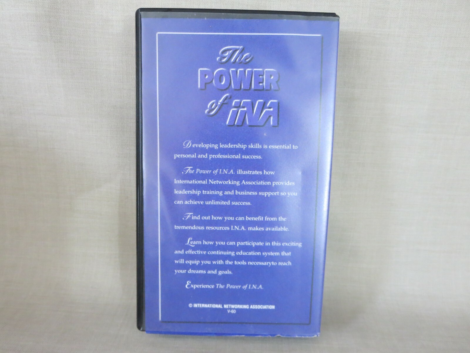 The Power of INA Internet Associates Amway Quixtar Leadership Training VHS Tape