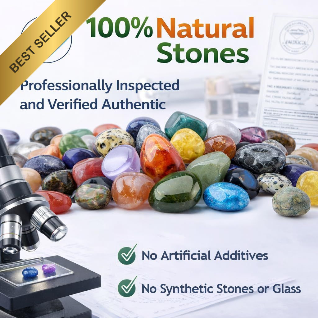72 Pcs Polished Healing Crystal Stone Set Tumbled Gemstones Bulk Reiki Crafts