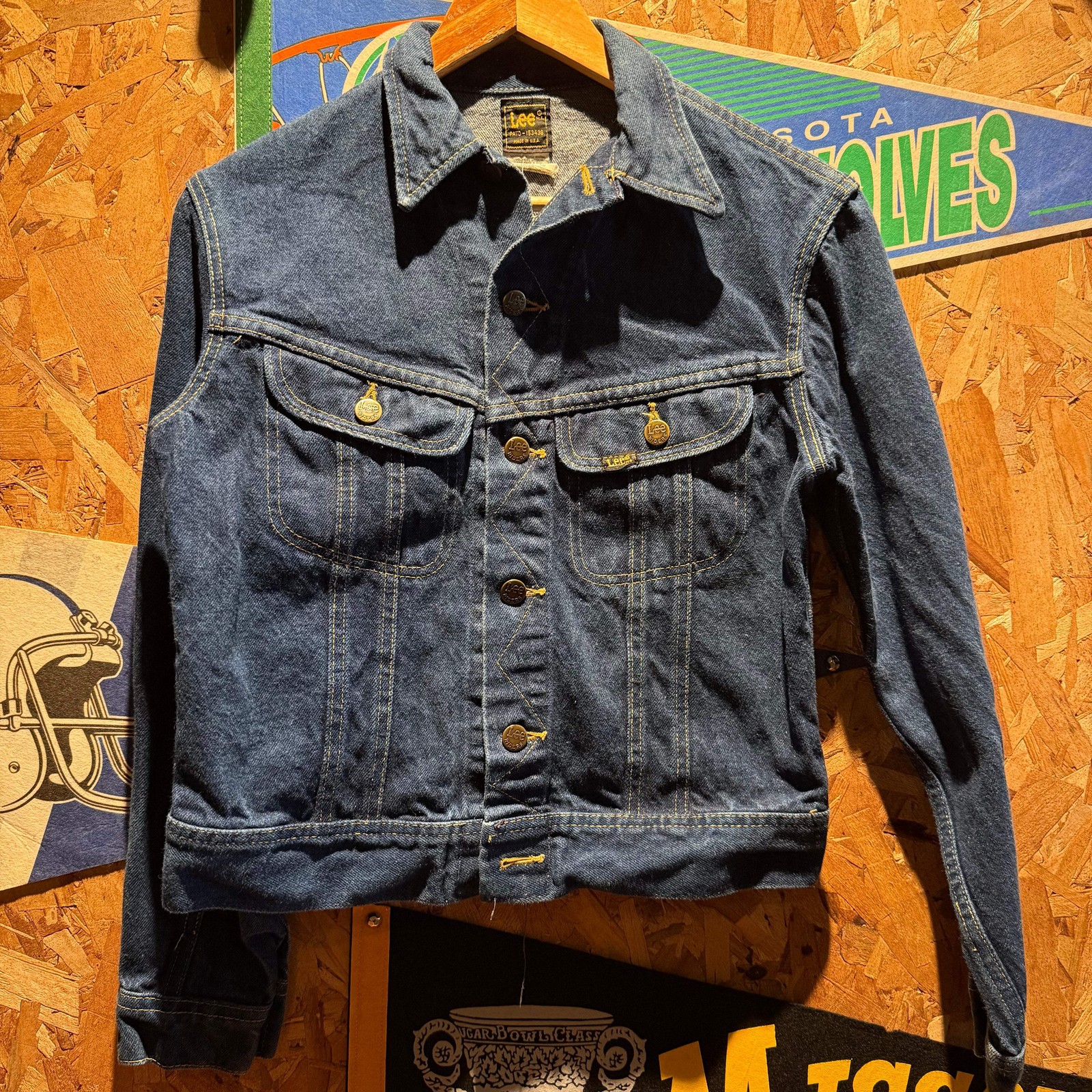 Vintage 70s Lee Denim Jean Trucker Jacket: Youth XL