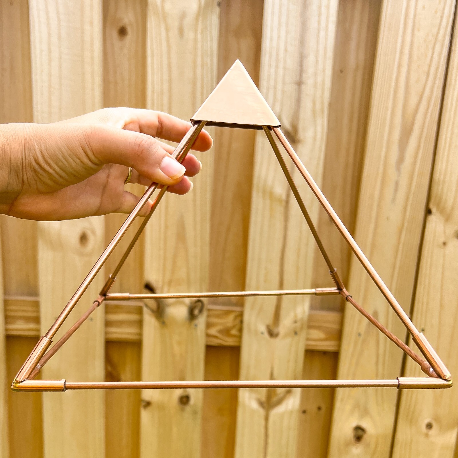 9 in. 100% Solid Copper Pyramid Giza Shaped for Meditation Reiki Chakra Balance