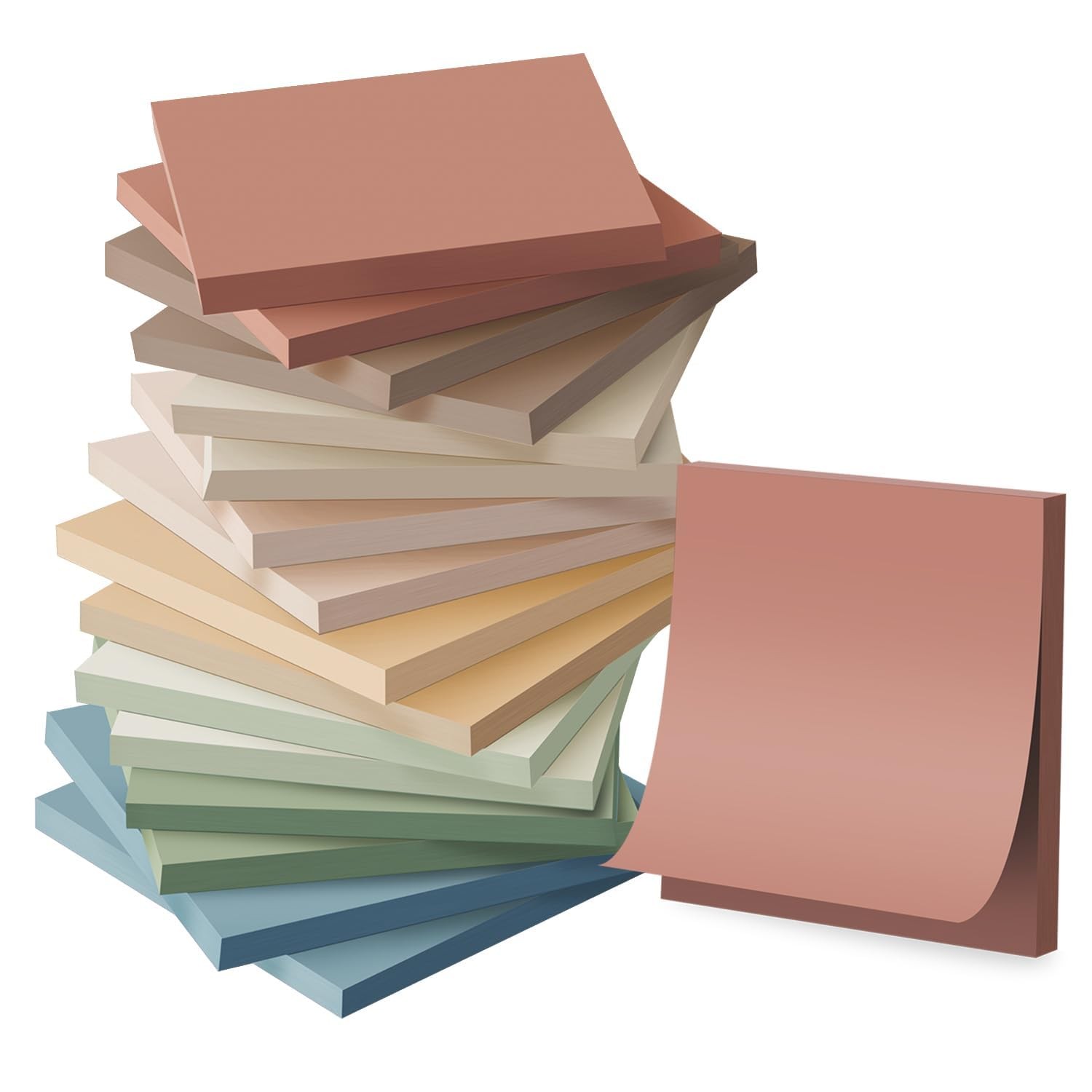 (16 Pack) Sticky Notes 3×3, Vintage Colors, 3 in x 3 in, Colors