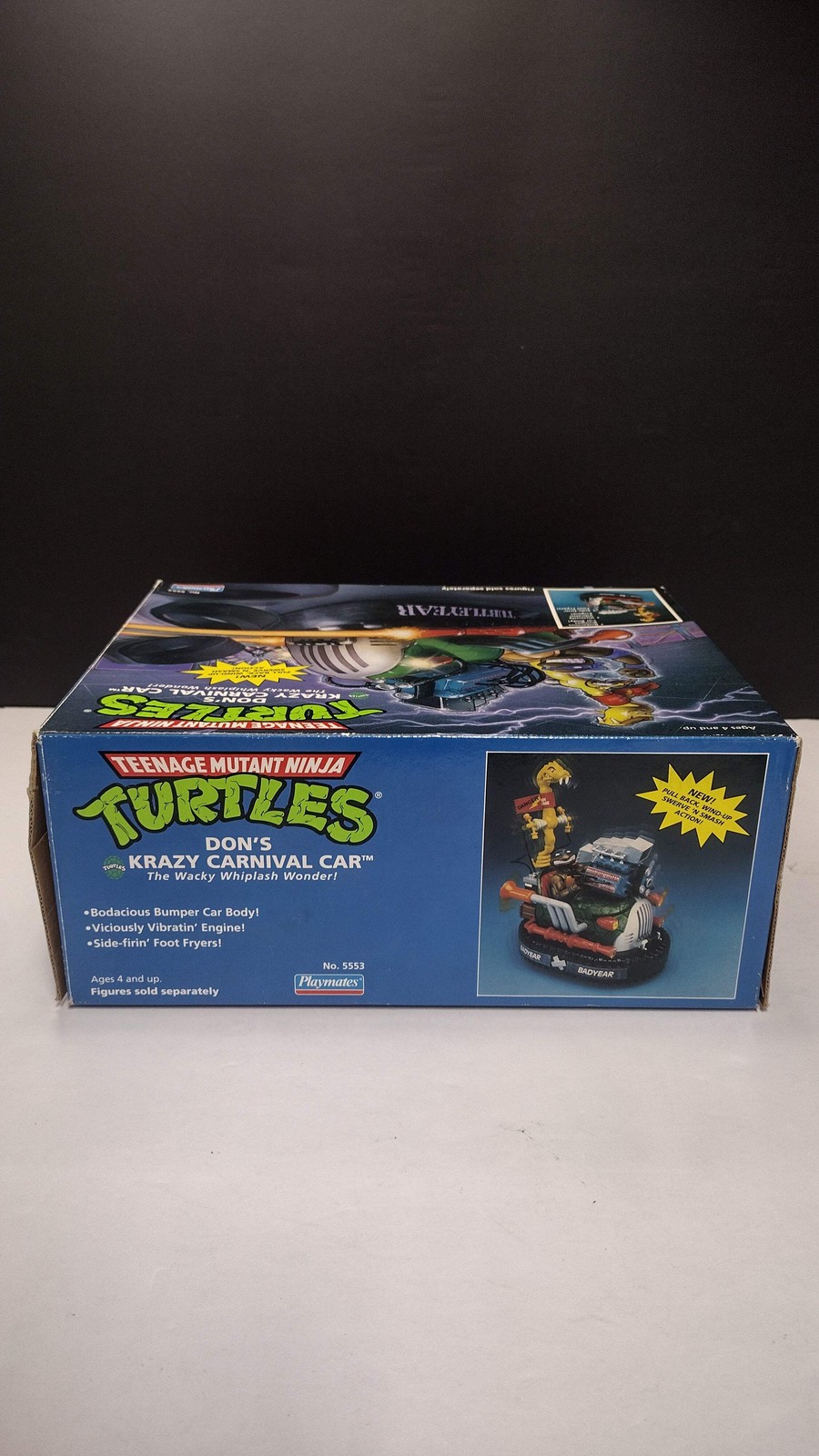 Vintage 1991 TMNT Don’s Krazy Carnival Car – Open Box with Instructions (Playmat