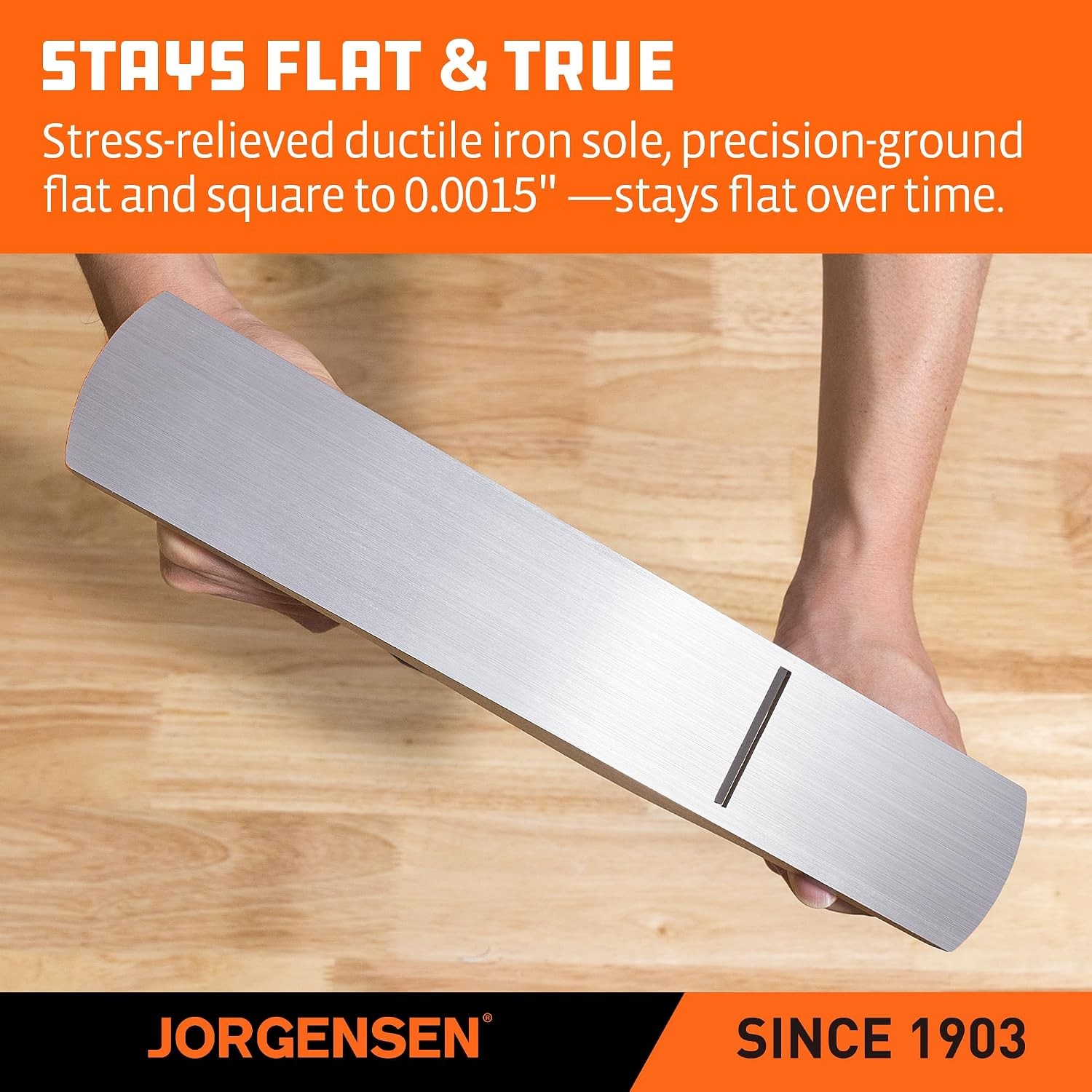 JORGENSEN No.5 Wood Planer, Hand Planer for Woodworking, Jack Plane for Flatte