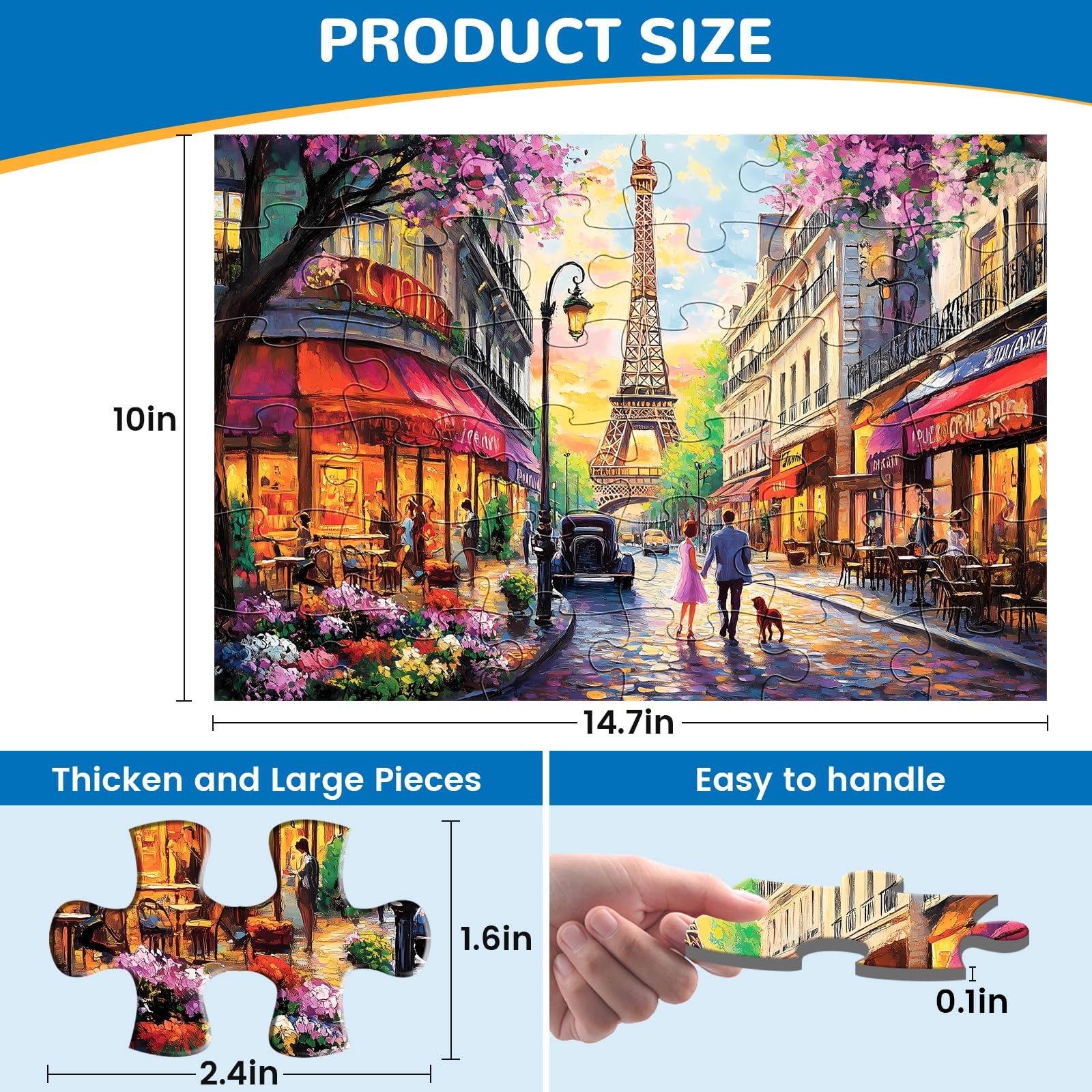 6 Packs 36 Large Piece Puzzle for Seniors,Dementia Alzheimer’s Products Activiti