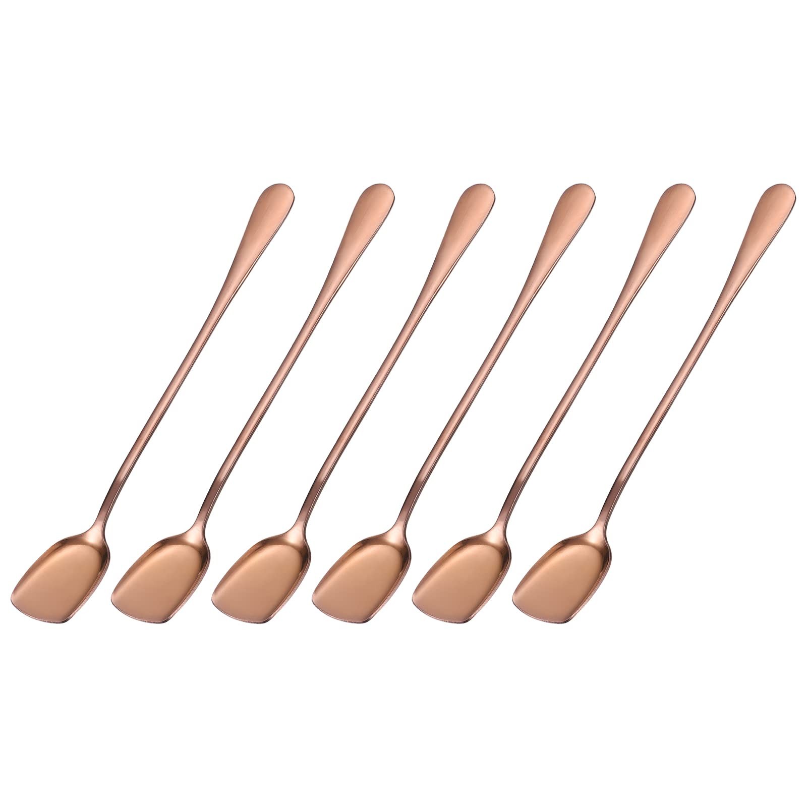 uxcell Set of 6 Stainless Steel Ice Cream Spoons, One Size, Rose Gold