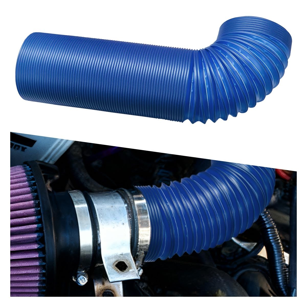 3 Inch Cold Air Intake Pipe, Flexible Car Duct Tube, Universal Engine Hose