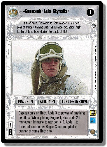 Commander Luke Skywalker [Foil] Lightly Played SWCCG: Reflections I