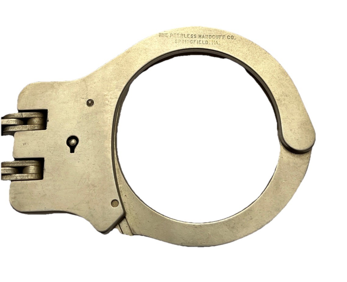 Peerless Hinged Hand Cuff Nickel Handcuffs Used By Law Enforcement LEO