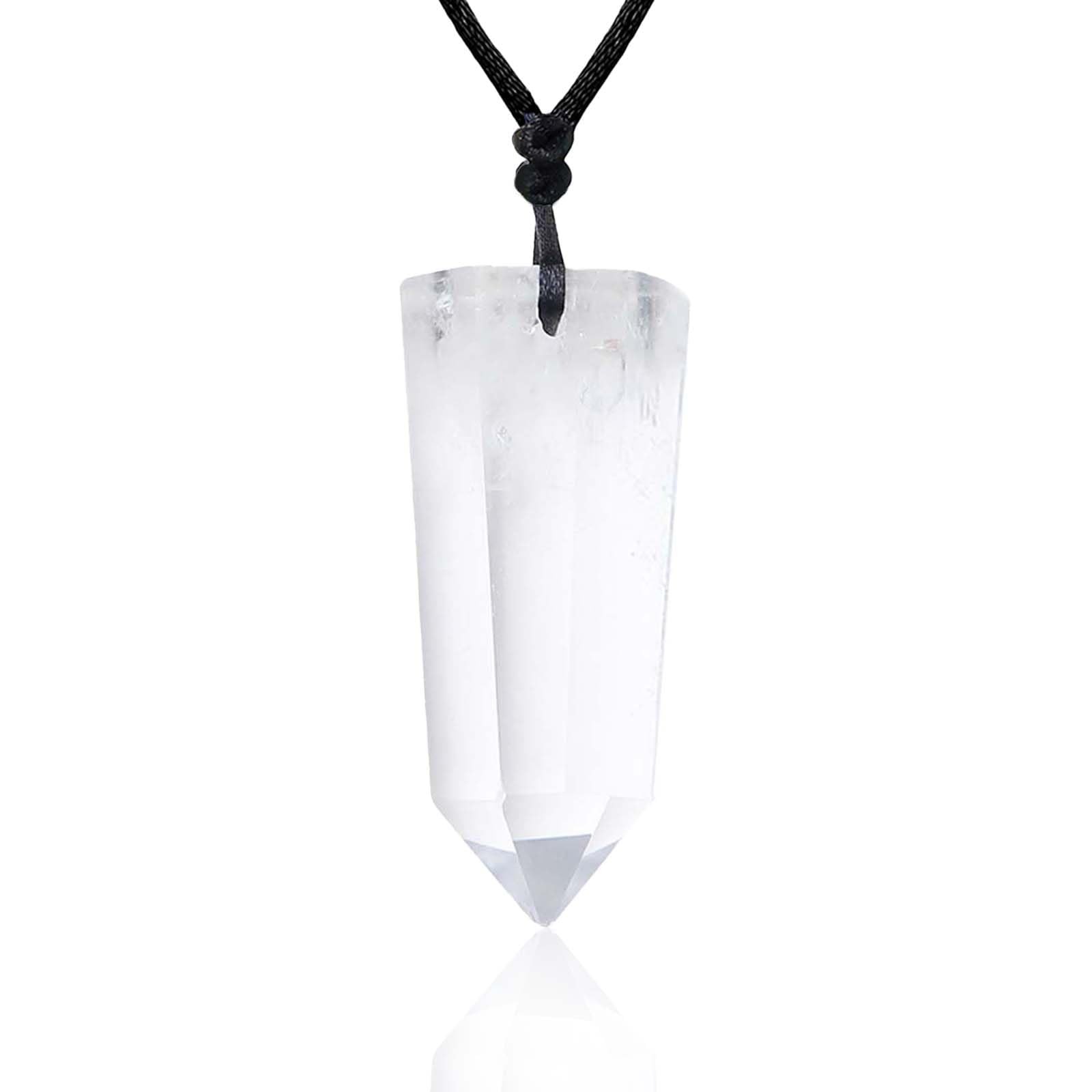 Runyangshi Clear Quartz Pendants Single 1 Count (Pack of 1),