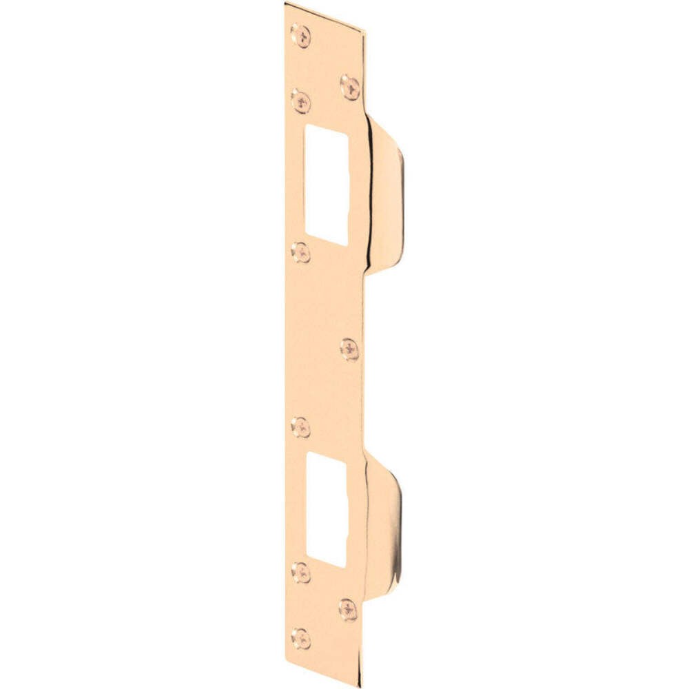 PRIME-LINE – Prime-Line 11 in. H X 1.625 in. L Brass-Plated Steel Door Strike