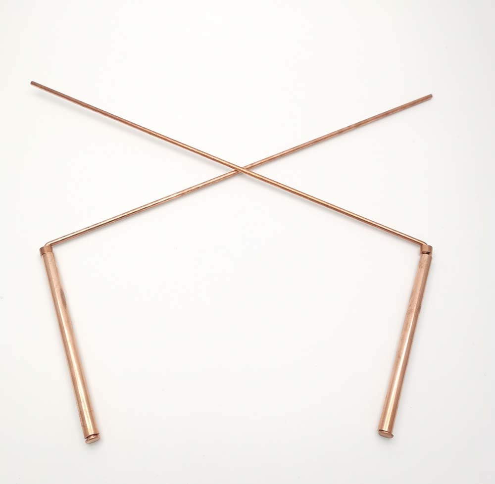 99.9% Copper Dowsing Rod- 2PCS Divining Rods with Bag – Detect Gold, Water, Ghos