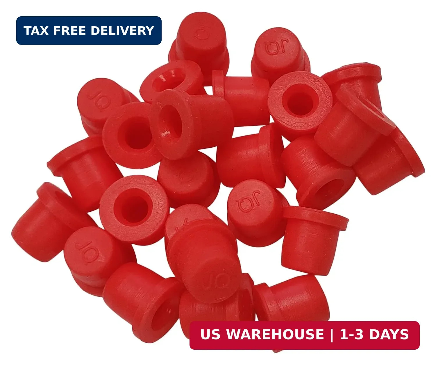 (25 Pack) Red – Brake Bleeder Screw Caps Grease Zerk Fitting Cap Rubber Dust Cov