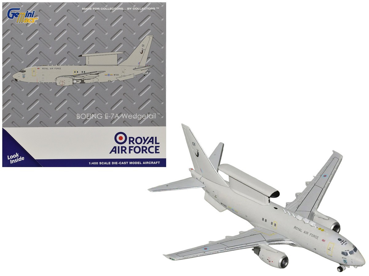 GeminiJets 1/400 E-7A Wedgetail RAF AEW&C Military Aircraft Diecast WT001