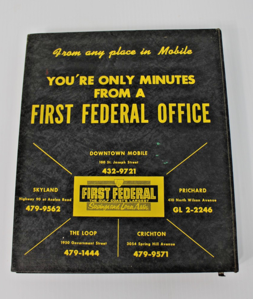 Vintage Mobile, Alabama 1964 Telephone Directory, Daphne, Fairhope, Chickasaw
