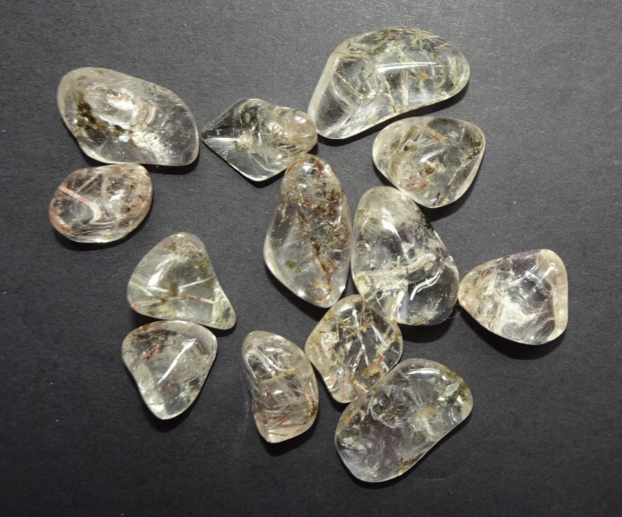 Quartz with Muscovite – 12 Small Tumbled Stones rt469c