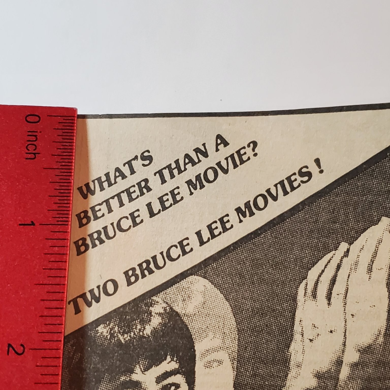 Vintage Bruce Lee Movie Ad FISTS OF FURY THE CHINESE CONNECTION 1980 Flyer