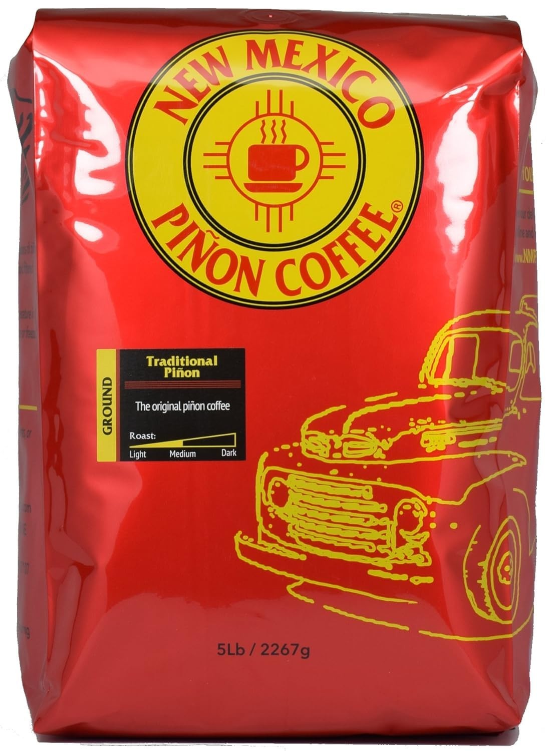 New Mexico Pi?on Coffee Naturally Flavored Coffee (Traditional Pi?on Ground, 5