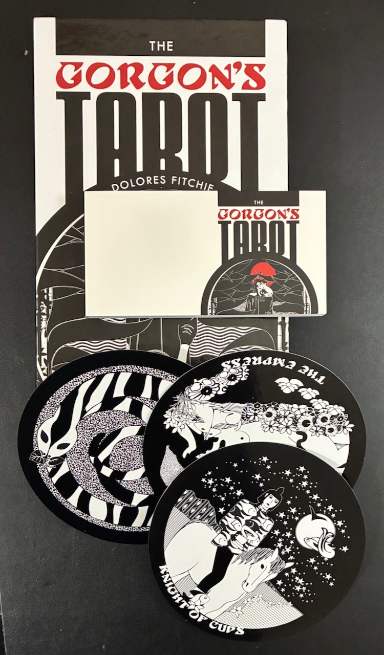 The Gorgon’s Tarot by Dolores Fitchie 79 Round Card Deck & Guidebook Box Set LN