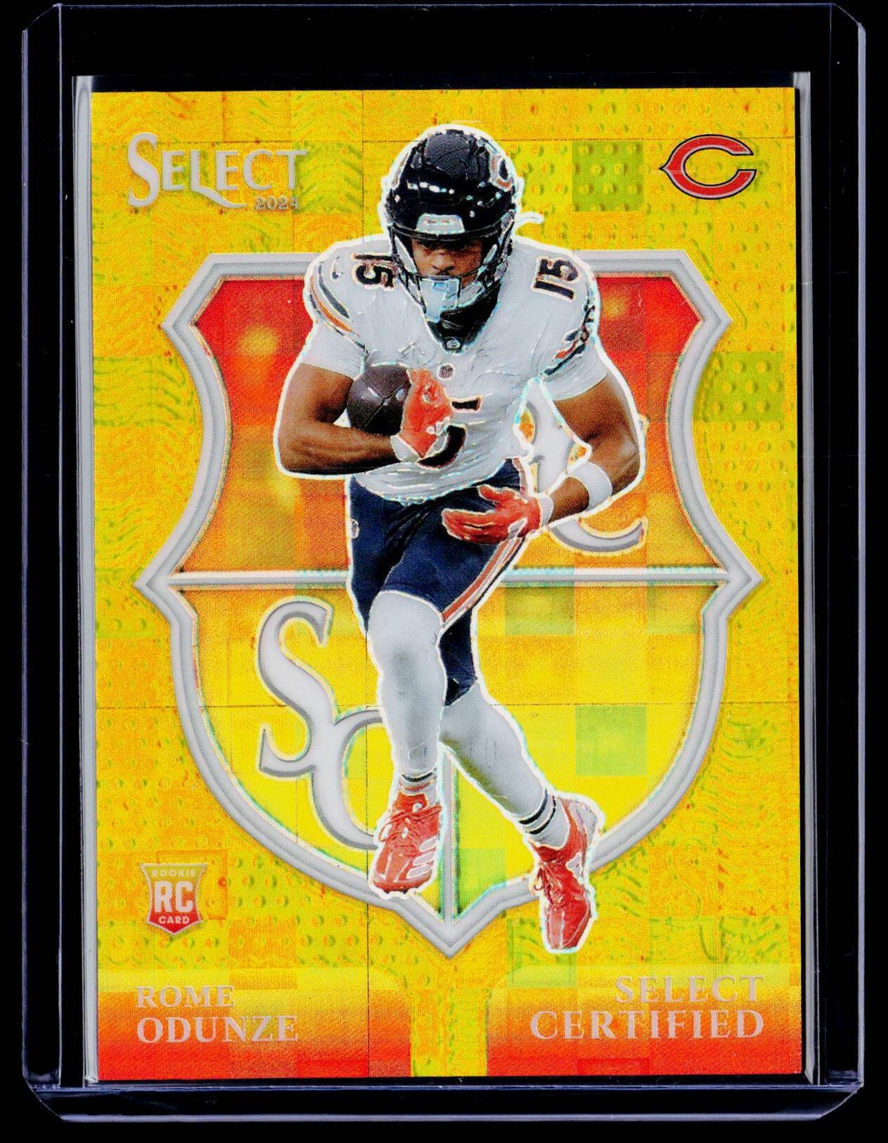 2024 Panini Select #3 Rome Odunze Certified Gold Prizm #/10