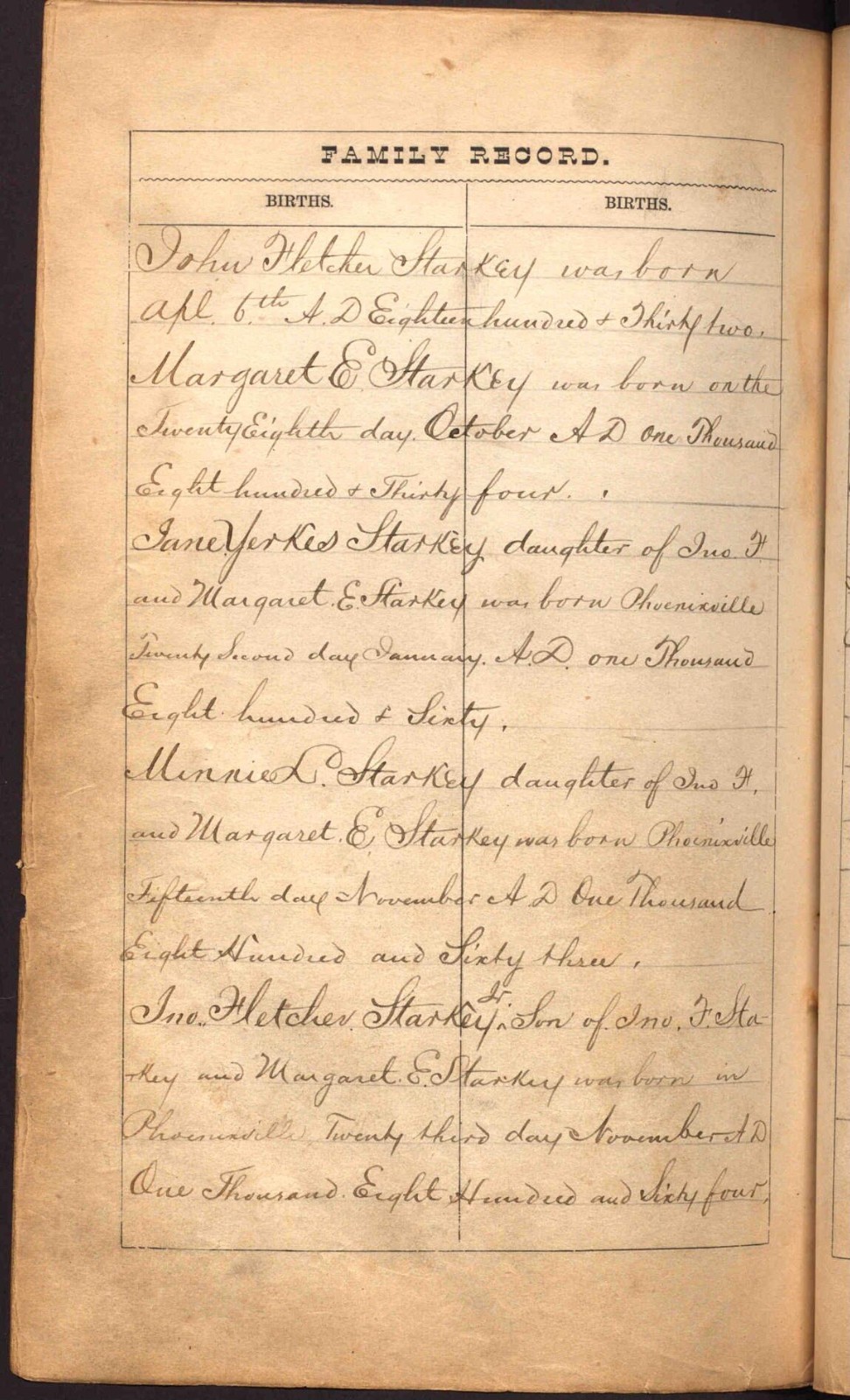 1867 Starkey family Bible (Bible Rescue #469)