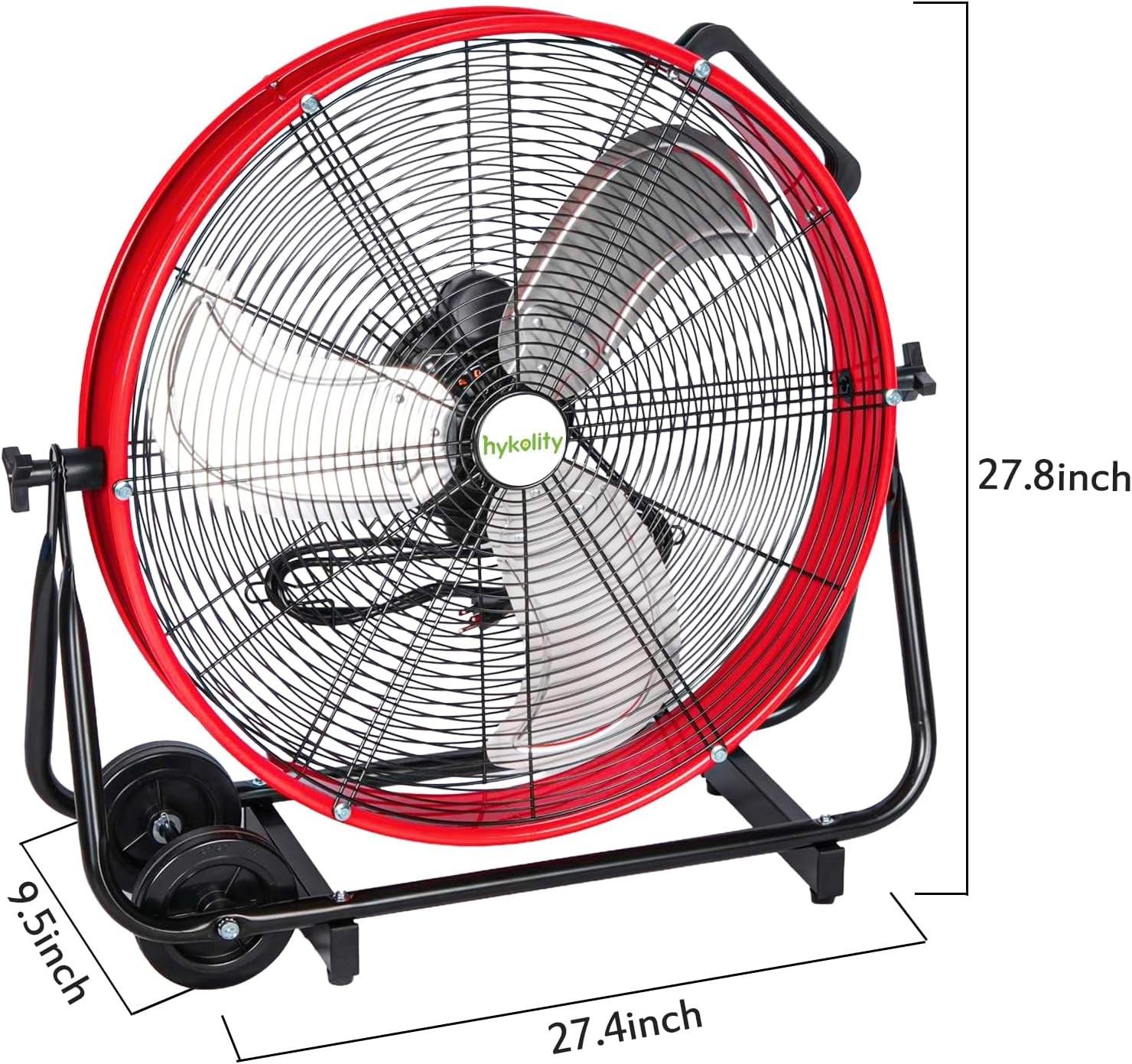 hykolity 24 inch 8100 CFM High Velocity Industrial Drum Fan, 3-Speed Heavy Dut