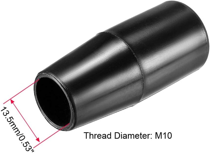 uxcell Handwheel M10 Female Thread Hand Grip Handle Plastic 50mm Length Black