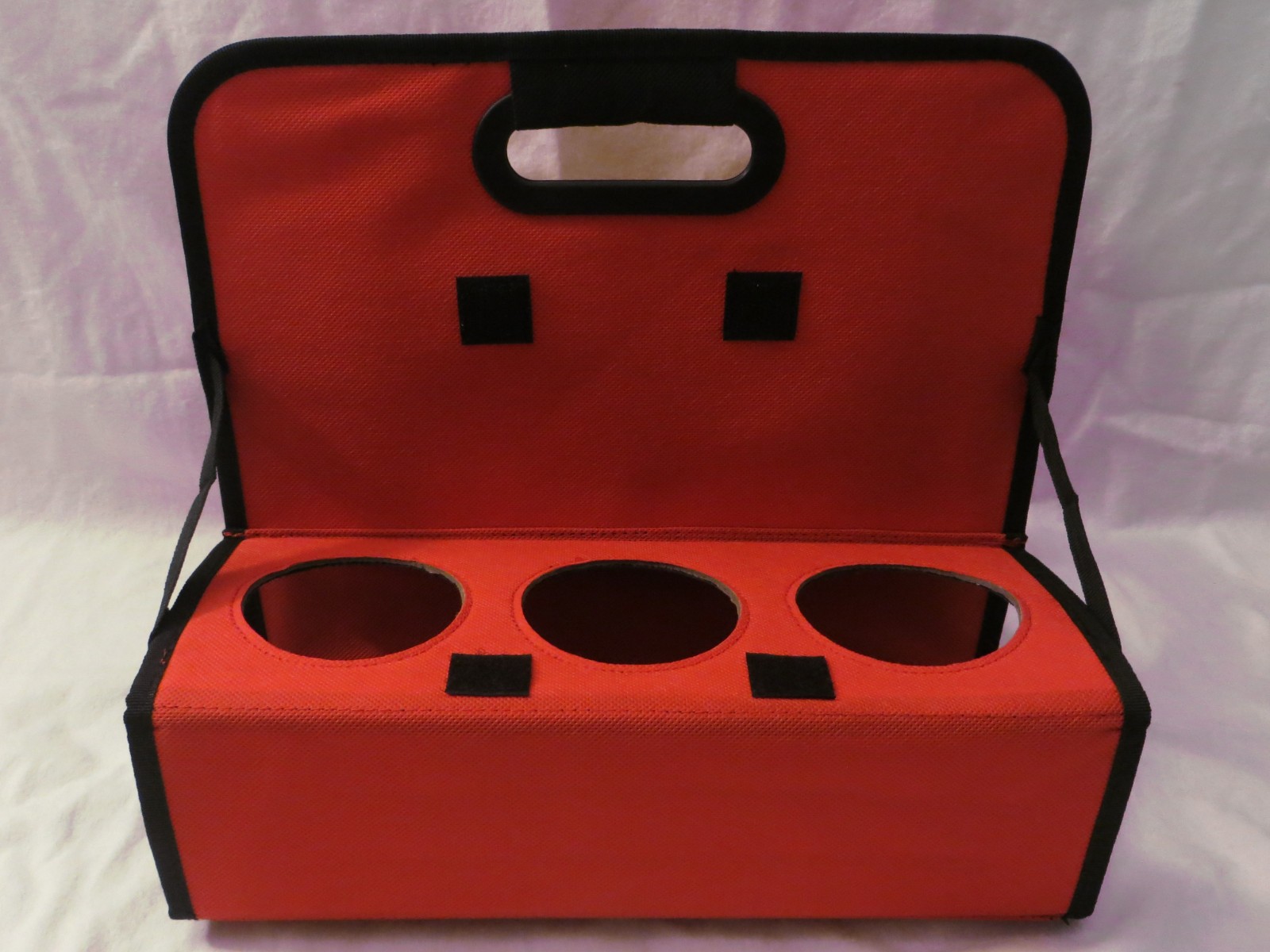 Red Collapsible Drink Carrier for Delivery