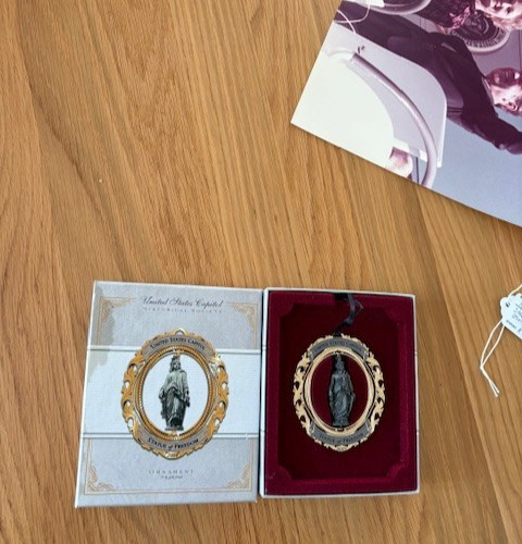 2004 United States Capitol 24k Gold Plated Statue Of Freedom Ornament with Box