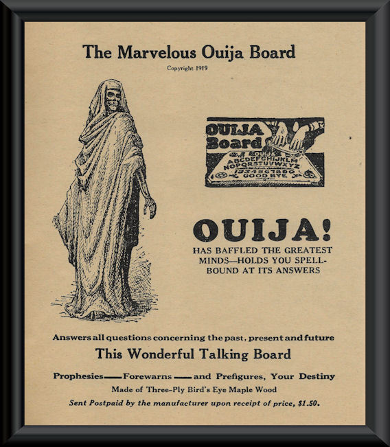 Ouija Board Advertisement Reprint On 90 Year Old Paper – Ghost Hunting *P095
