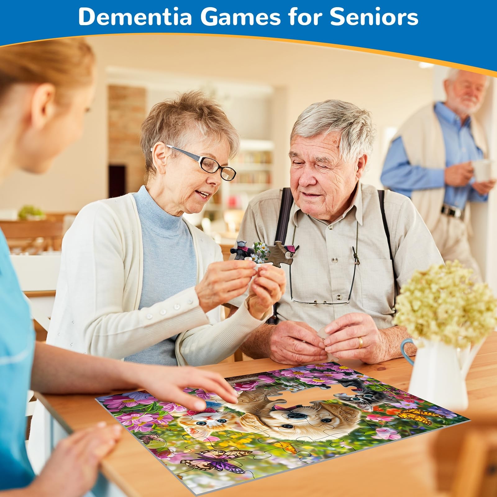 6 Packs 36 Large Piece Puzzle for Seniors,Dementia Alzheimer’s Products Activiti