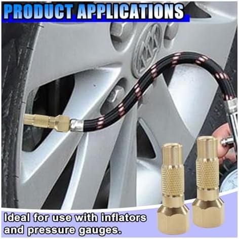 2PCS Car Tire Air Chuck, Heavy-Duty Screw on Tire Air Chuck with 1/4” NPT Threa