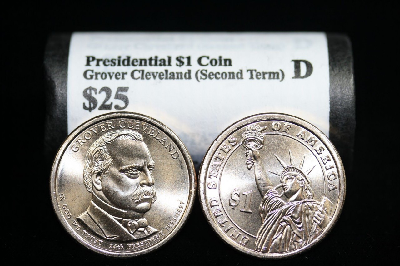 Presidential Dollar: GROVER CLEVELAND (24th President “2nd Term”) “D” MINT ROLL