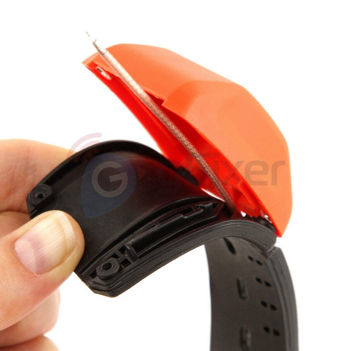 Rubber band for GPS Antenna on collar Garmin T 5 TT 10 TT 15 (black, FLEXI+)