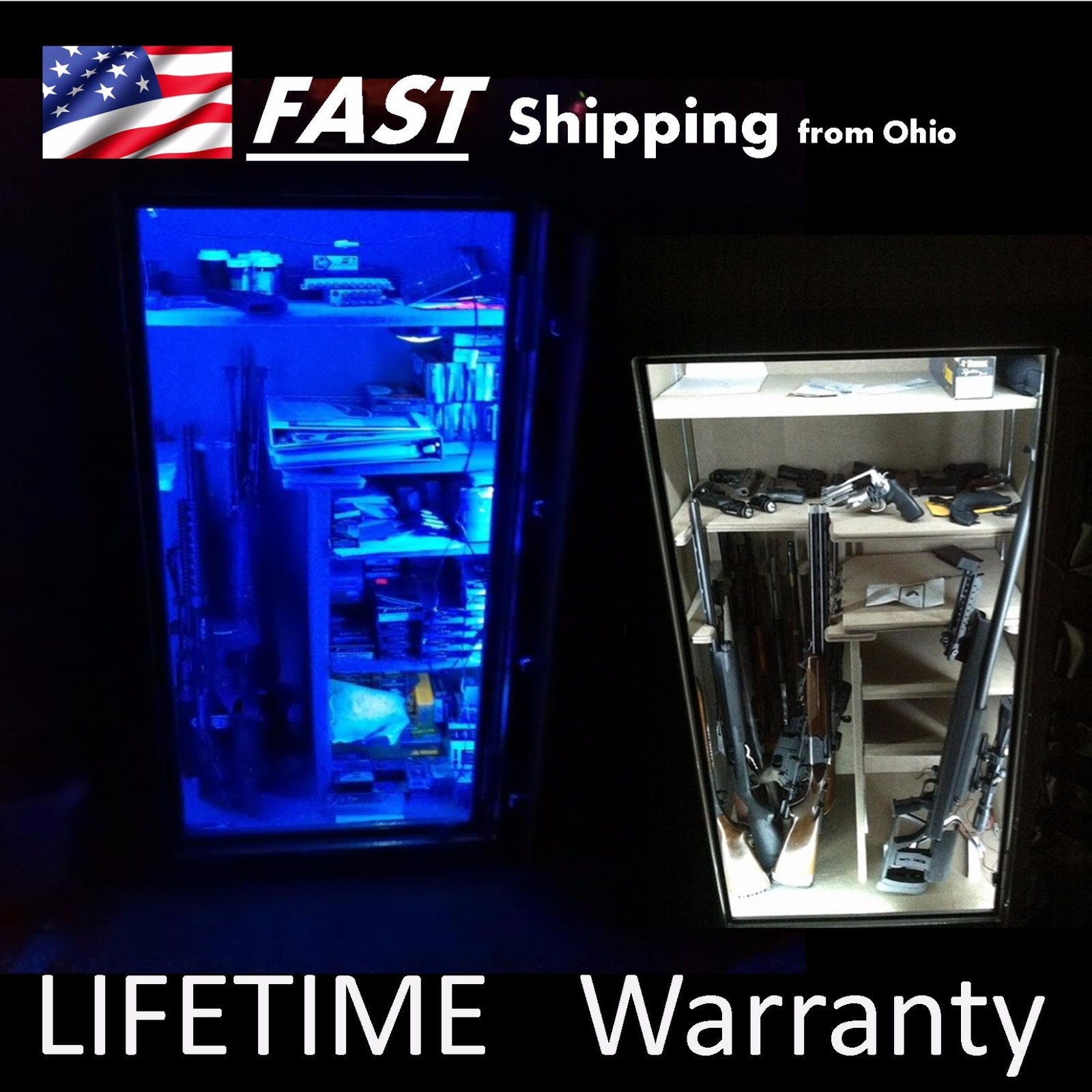 Digital Gun & Ammo Safe LED Light KIT – Premium Quality – Warranty FS