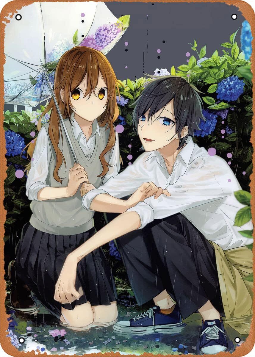 Anime Metal Poster Horimiya figure poster metal tin sign Horimiya Wall Art Decor