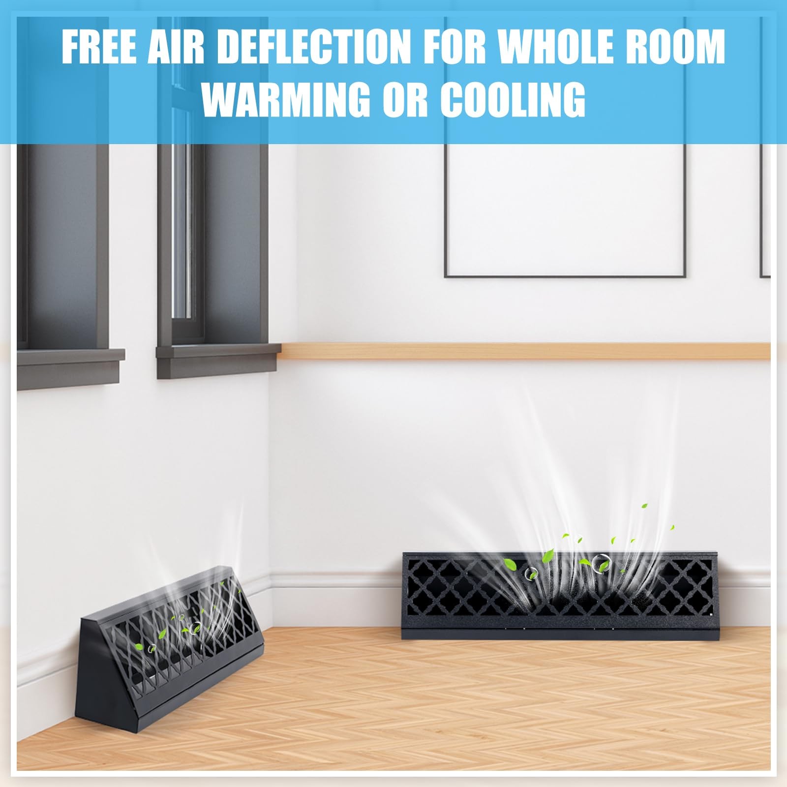 Blulu 1 Pcs Baseboard Register Duct Opening Size Modern Design Vent Covers for H